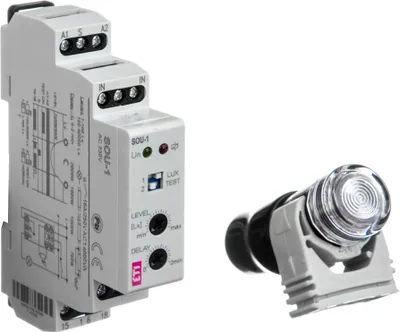 Obrázek produktu pro Soumrakový spínač 16A 230V 1-50000lx DIN SOU-1 230V 002470011