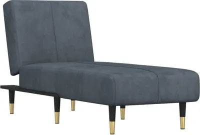 Immagine prodotto di vidaXL Chaise longue in velluto grigio scuro