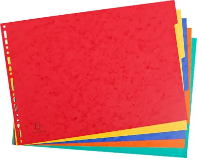 Produktbild von Exacompta 20x Register A3, Colorspan-Karton 400g, 5 Taben - 2905E