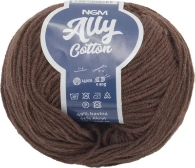 Immagine prodotto di Filato ALLY cotone - 50g / 140 m - Marrone