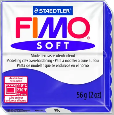 Produktbild von Modelliermasse Fimo soft 56g pflaume Packung mit 10 Stück
