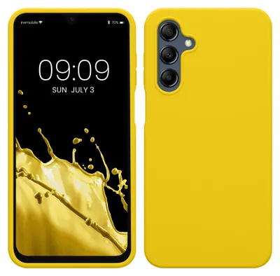 Produktbild von kwmobile Handyhülle für Samsung Galaxy A16 5G Hülle - Case Silikon - Kabelloses Laden - Schutzhülle Cover in Strahlend Gelb