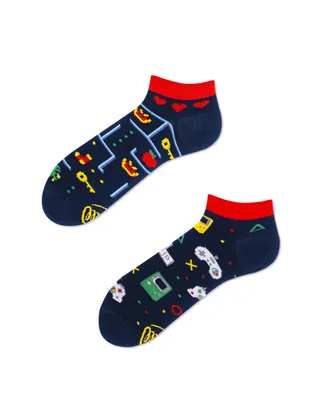 Produktbild von GAME OVER Low socks to Many Mornings, blue-red, 43-46