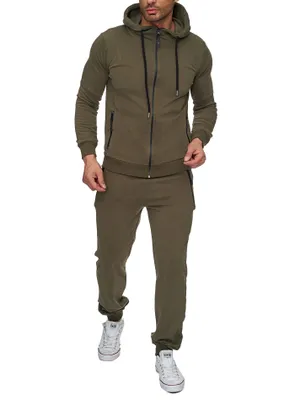 Produktbild von Reslad Jogginganzug Herren Sweat Sportanzug Jogginghose + Oberteil RS-5063 Khaki S