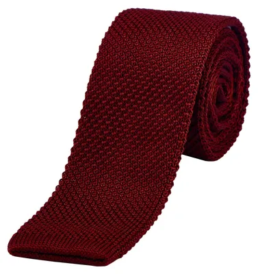 Produktbild von DonDon schmale Strickkrawatte 5 cm - dunkelrot