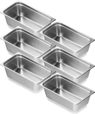 Produktbild von 6 x Hotelpfannen Gastronormbehälter Edelstahl 530x327x150mm 20,2L