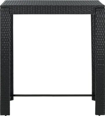 Obrázek produktu pro vidaXL Zahradní barový stůl černý 100x60,5x110,5 cm Poly ratan