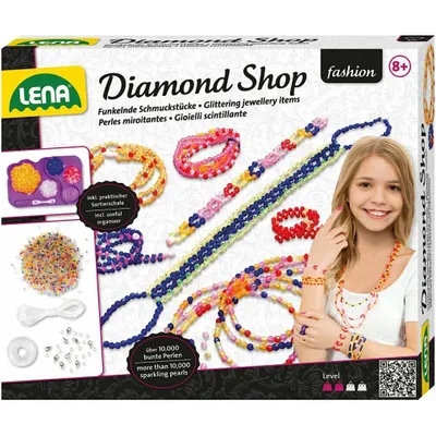 Produktbild von Lena Diamond Shop, Schmuck-Bastelset für Kinder, 8 Jahr(e), Mehrfarbig, 6 Stück(e)