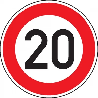 Produktbild von Schild I Verkehrszeichen Zulässige Höchstgesch.20, Nr.274-20, Aluminium RA2, ...