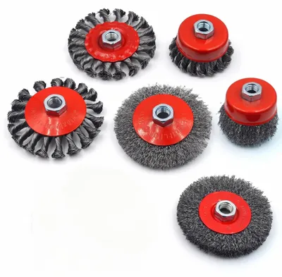 Image de Jeu de brosses métalliques pour meuleuse d'angle (6 pièces)
