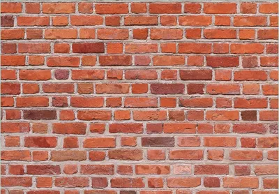 Produktbild von Wallario Fototapete Vliestapete, seidenmatte Oberfläche, einfache Verarbeitung, Größe 300 x 210 cm, Motiv Rote Ziegelsteinwand - Backsteine