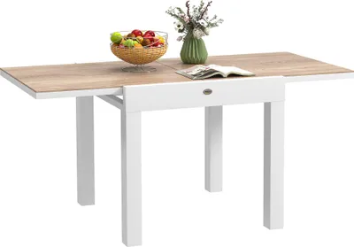 Image de Outsunny Table de jardin extensible 80/160 cm en aluminium, table š€ manger de jardin pour 6 personnes rectangulaire, anti-rouille et ršŠsistante aux intempšŠries, pour patio, terrasse, gris