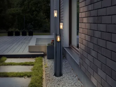 Produktbild von LED Außenlampe Wegbeleuchtung Wegeleuchte Gartenbeleuchtung mit Strom, H 170cm