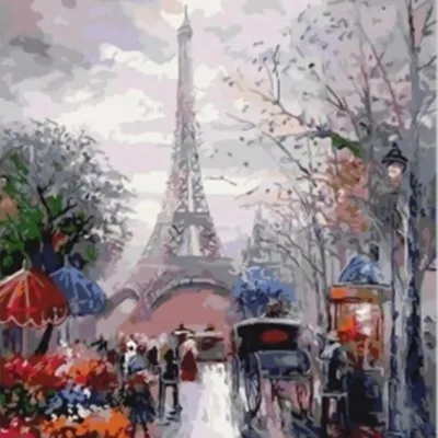 Obrázok produktu pre OBRÁZ PO ČÍSLACH: VEŽA EIFFEL, 40x50 cm