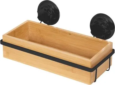 Image de Petite étagère à Ventouse Bambou Naturel Et Métal - Compactor