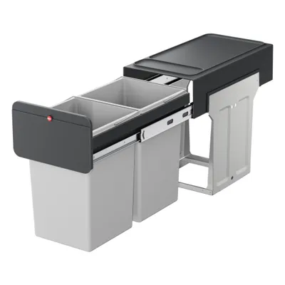 Produktbild von Hailo Einbaubehälter Eco-line Duo L, 2 Stück, 4 Liter Fassungsvermögen, Stahl/Schwarz