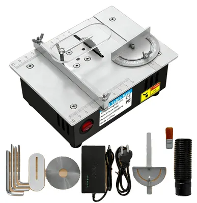 Image de Mini scie de table, puissance de 96W, vitesse de 5000 tours par minute, un ensemble