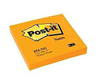 Produktbild von Post-it Haftnotizen 76 x 76 mm neonorange 100 Blatt