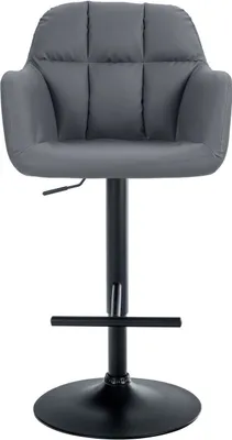 Produktbild von Barhocker Natoma Kunstleder schwarz grau