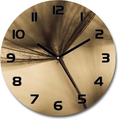 Produktbild von Wanduhr aus Glas 30fi Glasbild Glasuhr Gehärtetes Glas - schwarze-zeiger - The dandelion was sown