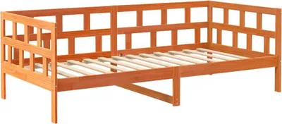 Immagine prodotto di vidaXL Letto da giorno senza materasso marrone cera 90x200 cm in legno di pino massiccio