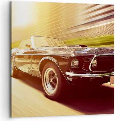 Produktbild von Bild auf Leinwand - Leinwandbild - Auto Cabrio - 60x60cm - Wand Bild - Wanddeko - Wandbilder - Leinwanddruck - Bilder - Kunstdruck - Wanddekoration - Leinwand bilder - Wandkunst - AC60x60-3626