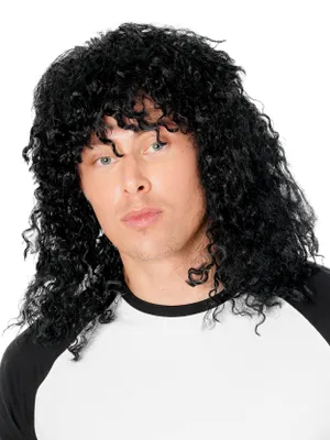 Produktbild von Schwarze Rocker Perücke für Herren