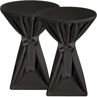 Immagine prodotto di Beautissu 2X Premium Copritavolo alto 60 cm Opaco Nero