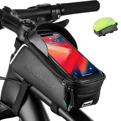 Produktbild von ROCKBROS Rahmentasche Wasserdicht Oberrohrtasche Fahrradtasche 6,0'' Handytasche