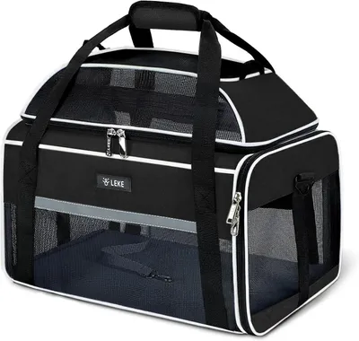 Imagen del producto de Transportines para gatos y perros, expandibles, hasta 7 kg, 44,96 x 33,78 x 25+10 cm, ideales para visitas al veterinario y para el coche