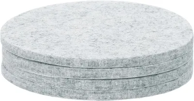 Produktbild von 4 Stück selbstklebende Filzgleiter - 100 x 100 x 5 mm (L*B*D) - Antirutsch Pads für Möbel in Grau