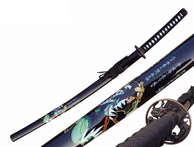 Image de Katana véritable sabre de samouraï en acier avec un fourreau et un support pour la décoration d'un collectionneur ou comme cadeau 4KM80-405S