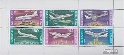 Produktbild von Briefmarken Bulgarien 1990 Mi 3858-3863 Kleinbogen (kompl.Ausg.) postfrisch Flugzeuge