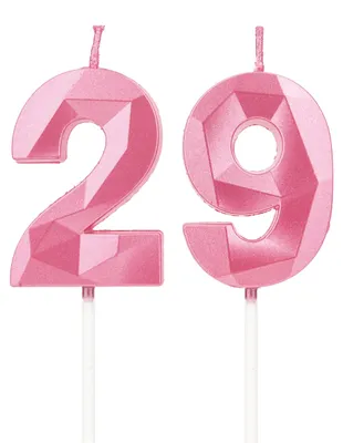 Productafbeelding van Verjaardagscandles met het cijfer 29 voor taartdecoratie