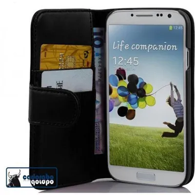 Obrázek produktu pro Cadorabo kryt pro Samsung Galaxy S4 ochranný kryt v černé barvě ochranný kryt mobilního telefonu Book Case Etui Cover