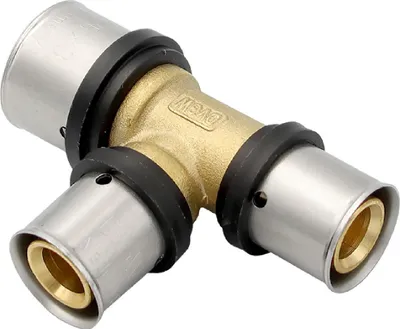 Produktbild von Pressfitting T-Stück 26x3 20x2 20x2 mm TH Kontur Alu-Verbundrohr