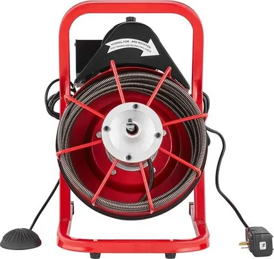 Zdjęcie produktu dla Maszyna do czyszczenia rur - Ręczna maszyna do czyszczenia rur - 15 m x 9,53 mm - Wydajne czyszczenie rur - Wysokociśnieniowa maszyna do czyszczenia rur