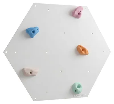 Produktbild von Kletterwand Würfel 1 Weiß - Weiße Griffe