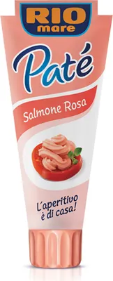 A tube of Rio Mare Paté Salmone Rosa.