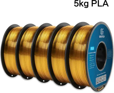 Image de Filament pour imprimante 3D - Silk PLA 1,75 mm - Bobine de 5 kg - Longueur 343 m - Emballé sous vide - Or