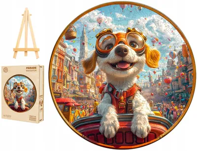 Produktbild von Pasjo24 Holzpuzzle Hundeparade, 280 Teile, mit Holzbox