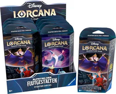 Produktbild von Disney Lorcana: Aufstieg der Flutgestalten - Starter Deck Display (8 Packungen) (Deutsch)