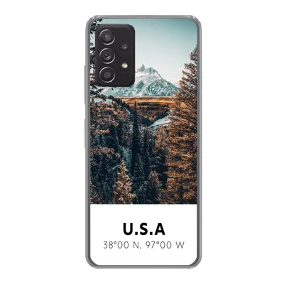 Produktbild von MuchoWow® Handyhülle Schutzhülle Hülle für Samsung galaxy a73 Amerika - Berge - Bäume Silikon Softcase Handy Hülle - Handyhülle