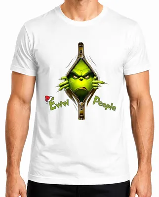 Obrázok produktu pre Grinch Eww People Zipped Christmas Grumpy Grinchmas Pánske tričko, biele, M