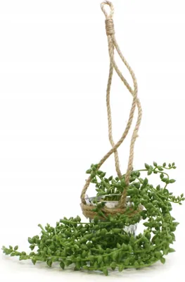 Produktbild von Künstliche Hängepflanze im Topf zum Aufhängen Deko Blume Realistisch Balkon Wohnzimmer