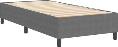 Zdjęcie produktu dla Łóżko Tapicerowane 90x200 Szare Rama Łóżka ze Stelażem do Sypialni