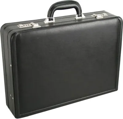 Produktbild von Großer Aktenkoffer Kunstleder 46 cm plus Erweiterbar Schwarz D & N – Bowatex