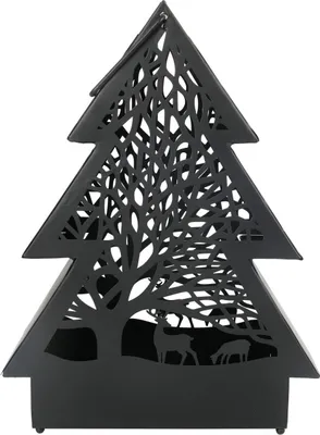 Produktbild von TrendLine Dekobaum Metall Winter 35,5 x 10 x 27 cm schwarz