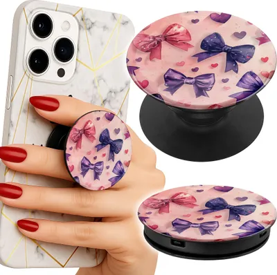Zdjęcie produktu dla Uchwyt Do Telefonu Popsocket Na Palce/Stojak Kolorowe Wstążki Wstążka Wzory