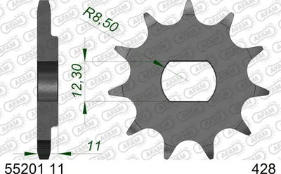 Produktbild von AFAM Standard Stahlritzel vorne 55201 - 428